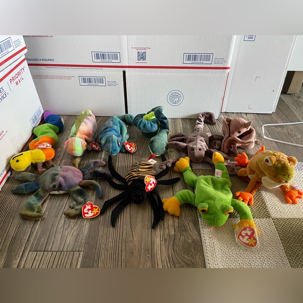 Lot of 10 Ty Beanie Babies